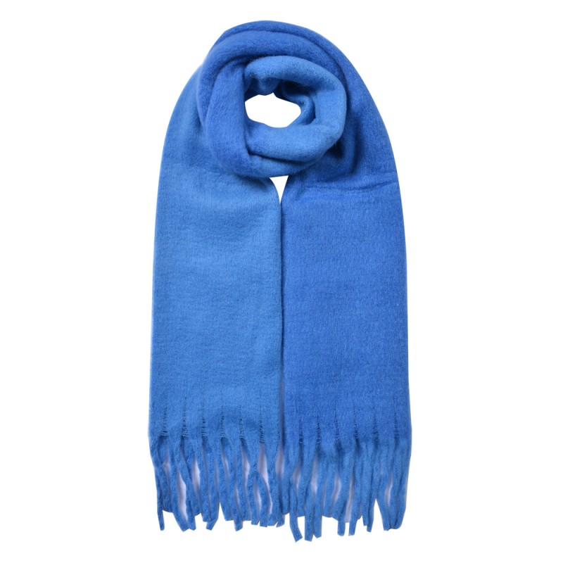 Clayre & Eef Winter Scarf Women 40x240 cm Blue Synthetic