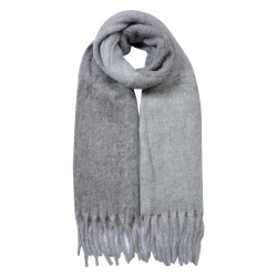 Clayre & Eef Wintersjaal Dames 40x240 cm Grijs
