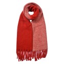 Clayre & Eef Sciarpa invernale da donna 40x240 cm Rosso Sintetico