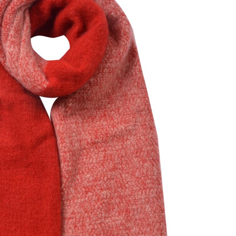Clayre & Eef Sciarpa invernale da donna 40x240 cm Rosso Sintetico