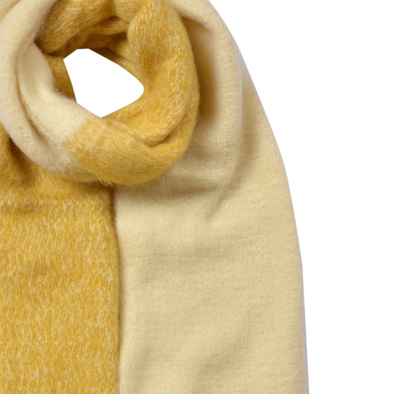 Clayre & Eef Winter Scarf Women 40x240 cm Yellow Synthetic