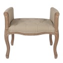 Clayre & Eef Bank 67x44x60 cm Braun Beige Holz Textil