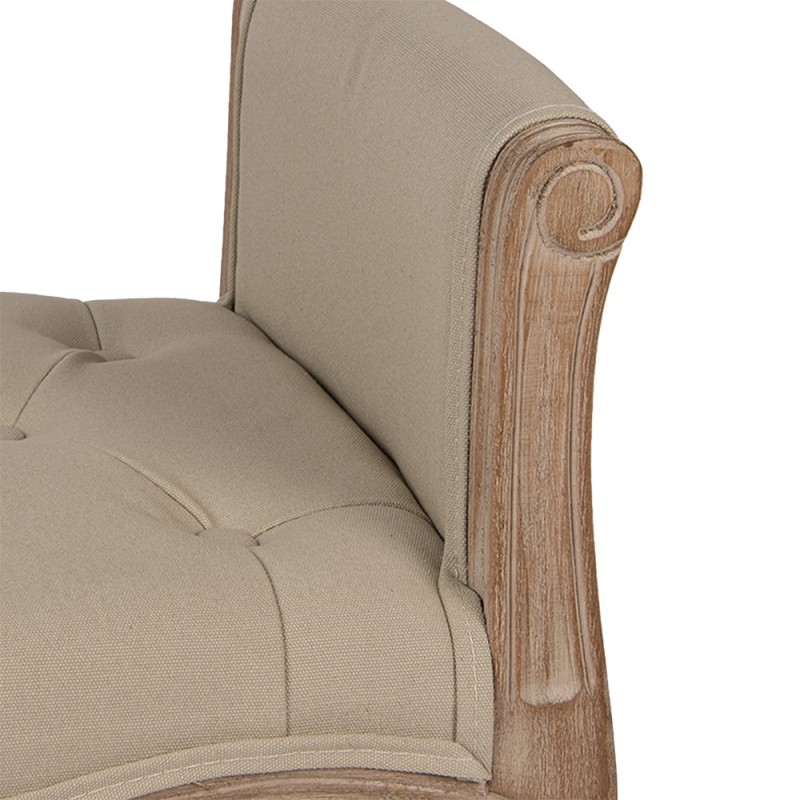 Clayre & Eef Bank 67x44x60 cm Braun Beige Holz Textil