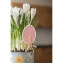Clayre & Eef Plant stake Egg 30 cm Pink Wood