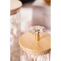 Clayre & Eef Poignée de porte Fleur Ø 4x3 cm Blanc Métal