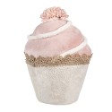 Clayre & Eef Decorative Figurine Cupcake Ø 11x16 cm Pink Textile on Plastic