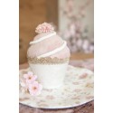 Clayre & Eef Decorative Figurine Cupcake Ø 11x16 cm Pink Textile on Plastic