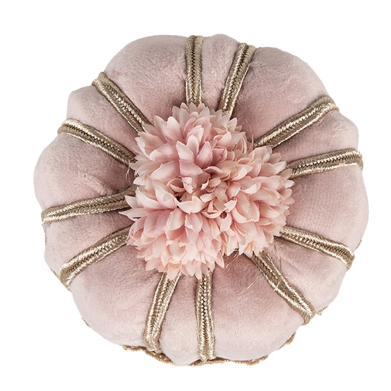 Clayre & Eef Decorative Figurine Cake Ø 12x7 cm Pink Textile on Plastic