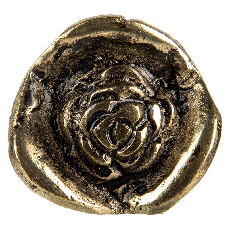 Clayre & Eef Door Knob Flower Ø 3x3 cm Gold colored Metal