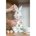 Clayre & Eef Storage Jar Rabbit 29 cm White Pink Ceramic