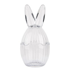 Clayre & Eef Glass Jar Egg Ø 10x21 cm Transparent Glass