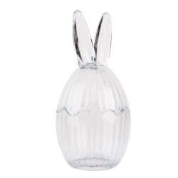 Clayre & Eef Glass Jar Egg Ø 10x21 cm Transparent Glass