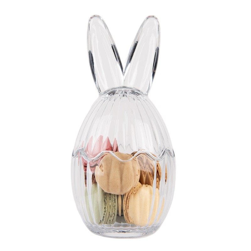 Clayre & Eef Glass Jar Egg Ø 10x21 cm Transparent Glass