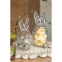 Clayre & Eef Glass Jar Egg Ø 9x17 cm Transparent Glass