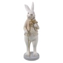 Clayre & Eef Figurine Rabbit 12x9x31 cm White Polyresin
