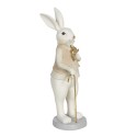 Clayre & Eef Statuetta Coniglio 12x9x31 cm Bianco Poliresina