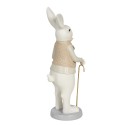 Clayre & Eef Statuetta Coniglio 12x9x31 cm Bianco Poliresina