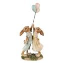 Clayre & Eef Figur Kaninchen 22 cm Grün Braun Polyresin