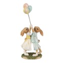 Clayre & Eef Figur Kaninchen 22 cm Grün Braun Polyresin