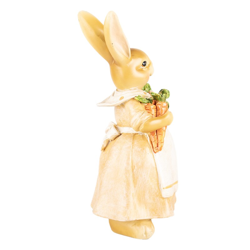 Clayre & Eef Statuetta decorativa Coniglio 20 cm Marrone Plastica