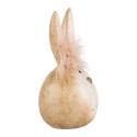 Clayre & Eef Statuetta decorativa Coniglio Ø 11x21 cm Beige Plastica
