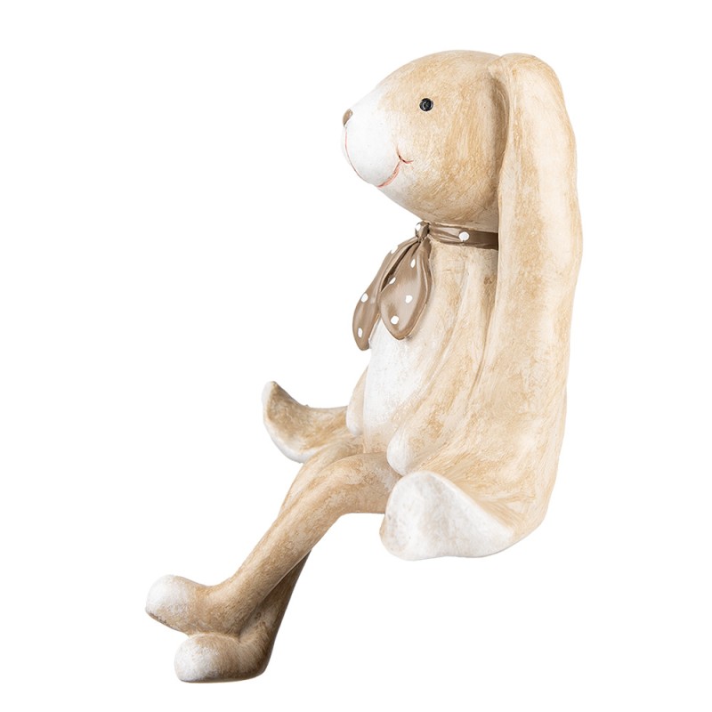 Clayre & Eef Statuetta decorativa Coniglio 20x13x24 cm Marrone Plastica