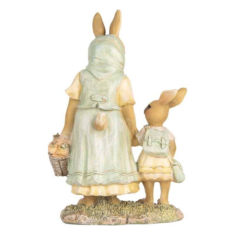 Clayre & Eef Decorative Figurine Rabbits 14x7x20 cm Beige Plastic