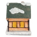 Clayre & Eef Dekoratives Haus mit LED 6x5x6 cm Orange Kunststoff