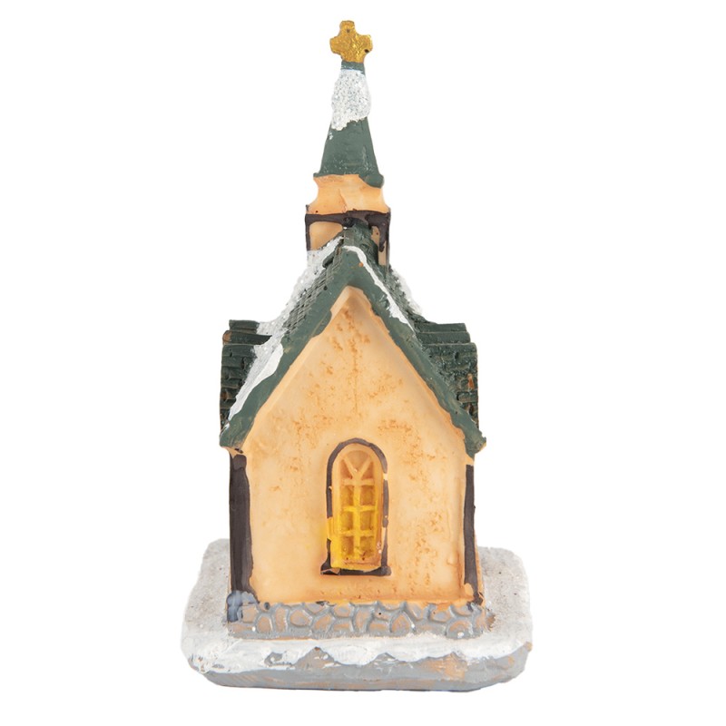 Clayre & Eef Decorative House with LED 5x5x5 cm Orange Plastic