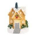 Clayre & Eef Decorativa Casa con LED 6x5x9 cm Giallo Plastica