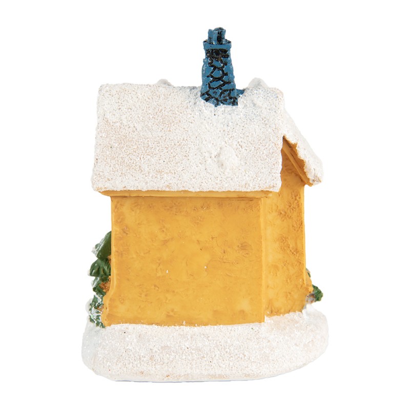 Clayre & Eef Decorativa Casa con LED 6x5x9 cm Giallo Plastica