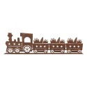 Clayre & Eef Figure de Noël Train 34x5x10 cm Marron Métal
