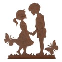 Clayre & Eef Decorative Figurine 25x5x25 cm Brown Metal Children