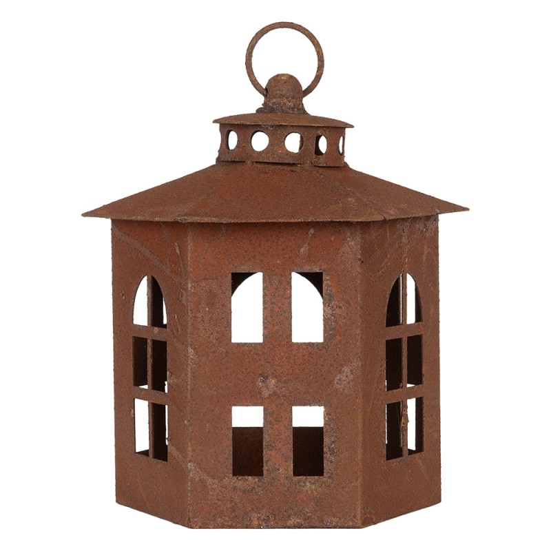 Clayre & Eef Lantern Ø 19x22 cm Brown Metal