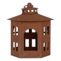 Clayre & Eef Lantern Ø 19x22 cm Brown Metal