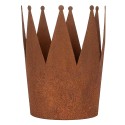 Clayre & Eef Scodella decorativa set di 3 Corona Ø 32x25 / Ø 17x21 / Ø 12x17 cm Marrone Metallo