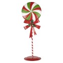 Clayre & Eef Christmas Decoration with LED Lighting Lollipop 36x29x100 cm Red Green Metal