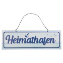 Clayre & Eef Tekstbord 30x10 cm Wit Metaal
