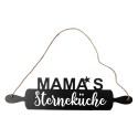 Clayre & Eef Text Sign 50x14 cm Black Metal Mama