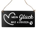Clayre & Eef Text Sign 30x15 cm Black Metal