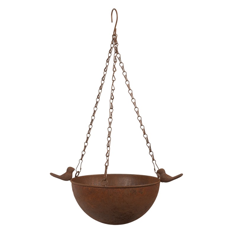 Clayre & Eef Vogelfutterbehälter Ø 13x21x14/50 cm Braun Metall