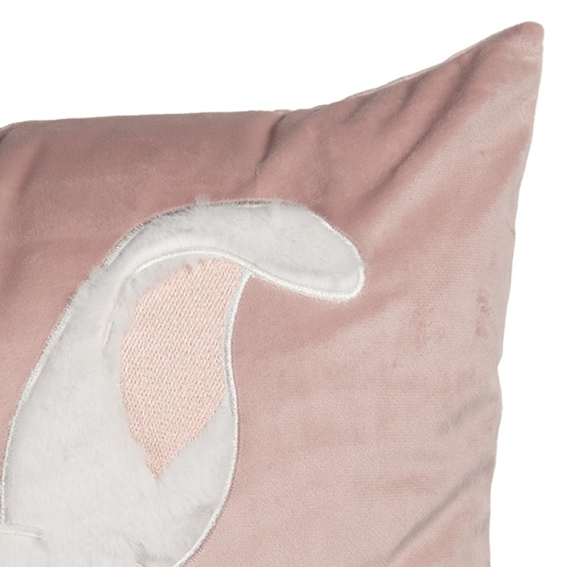 Clayre & Eef Federa per cuscino 45x45 cm Rosa Poliestere Coniglio
