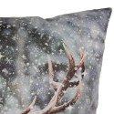 Clayre & Eef Cushion Cover 45x45 cm Grey Polyester Deer