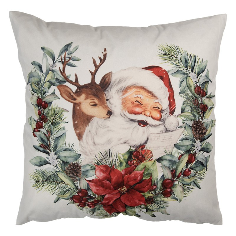 Clayre & Eef Federa per cuscino 45x45 cm Bianco Poliestere Natale