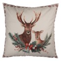 Clayre & Eef Cushion Cover 45x45 cm Beige Polyester Deer