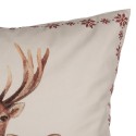 Clayre & Eef Cushion Cover 45x45 cm Beige Polyester Deer