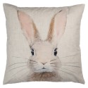 Clayre & Eef Kussenhoes 45x45 cm Beige Polyester Konijn