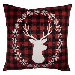 Clayre & Eef Federa per cuscino 45x45 cm Rosso Poliestere Cervo