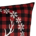 Clayre & Eef Cushion Cover 45x45 cm Red Polyester Deer