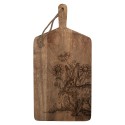 Clayre & Eef Decorative Cutting Board 25x2x50 cm Brown Wood Rabbit